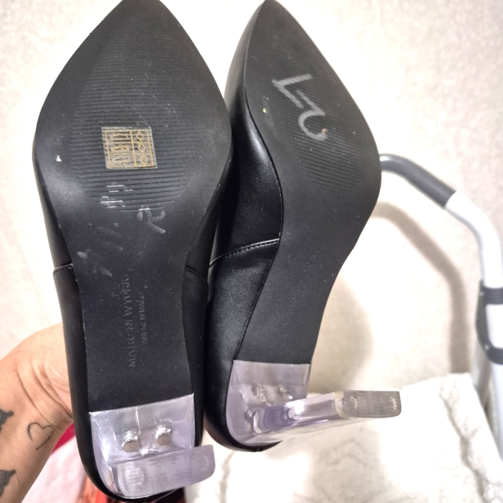 MARC NEW YORK  Elegant Black Women's Heels...CLEAR HEELS ...SIZE:8M - Picture 10 of 12